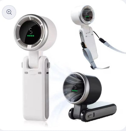 Mini Ventilateur Rechargeable à Affichage Numérique – Fraîcheur à portée de main !