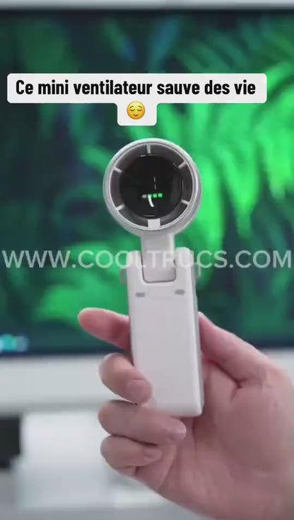 Mini Ventilateur Rechargeable à Affichage Numérique – Fraîcheur à portée de main !